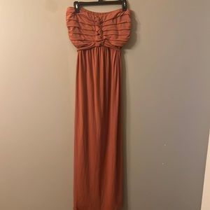 Orange rusty summer sleeveless dress